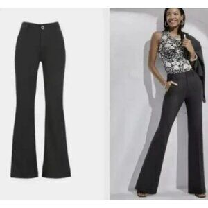 CABI Black Tie Ponte Knit Trousers Size 4 #6042R LIKE NEW